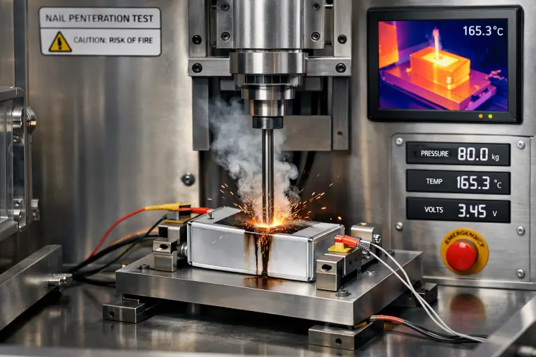 BYD Blade Battery safety testing showing superior thermal stability in Tesla vehicles