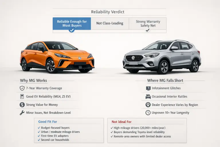 Short Answer — Are MG Cars Reliable in 2026