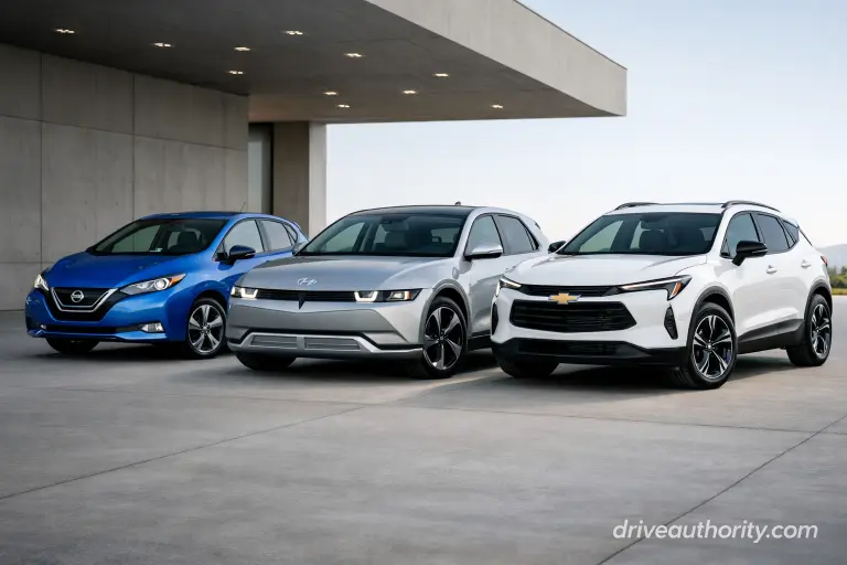 Best electric cars for the money 2026 including Nissan LEAF Hyundai Ioniq 5 and Chevrolet Equinox EV comparison