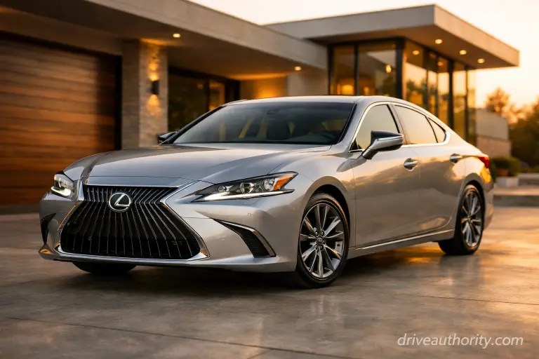 Best reliable luxury cars - Lexus ES 350 parked in driveway showcasing long-term ownership value
