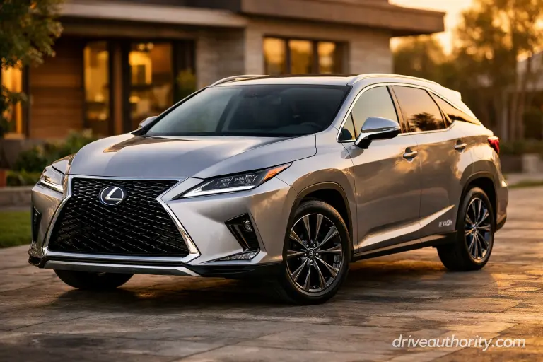 Best reliable luxury SUV Lexus RX 450h parked in driveway showing premium design and dependability