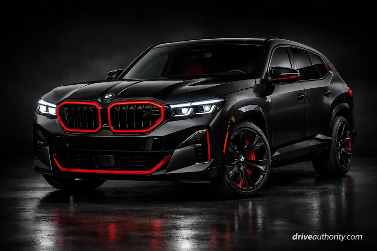 BMW most expensive car XM Label Red front view with aggressive grille