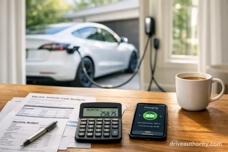 Cost of owning an electric car monthly - calculating EV expenses at home with charging