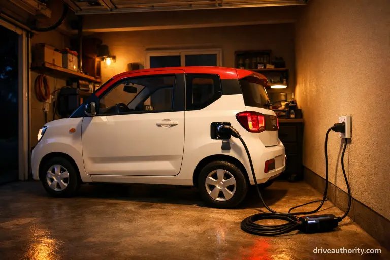 Home charging setup for cheapest EV car in China using standard 220V outlet