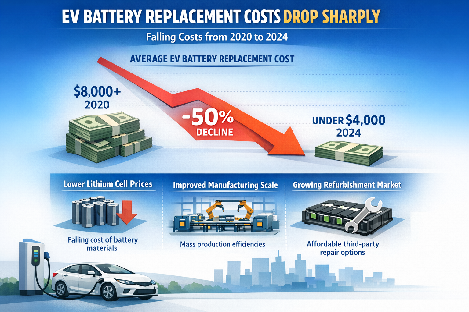 EV battery pack replacement cost comparison 2026 — Tesla, Nissan Leaf, Chevy Bolt pricing guide