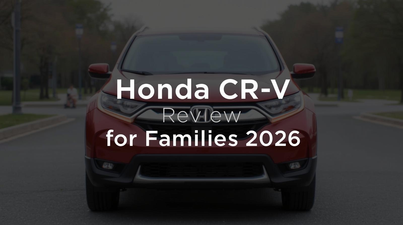Honda CR-V Review for Families — Space, Safety, Costs