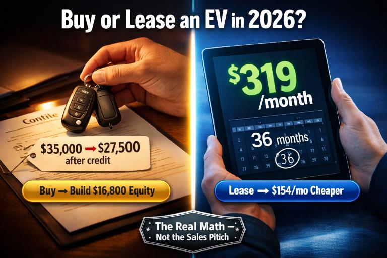 Should I buy or lease an EV in 2026 — 36-month cost comparison