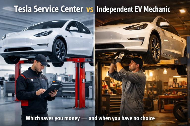 Tesla Service Center vs Independent EV Mechanic — Which is Cheaper