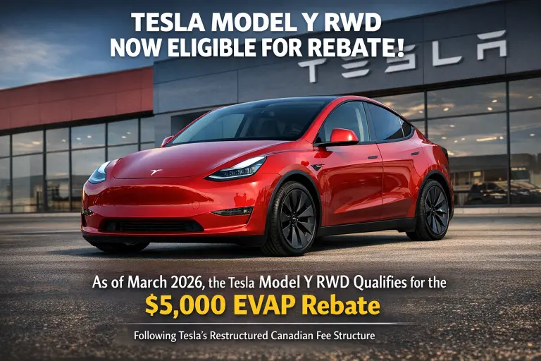 Canada provincial EV rebate stacking with federal EVAP 2026 — Quebec, PEI, Newfoundland maximum savings map