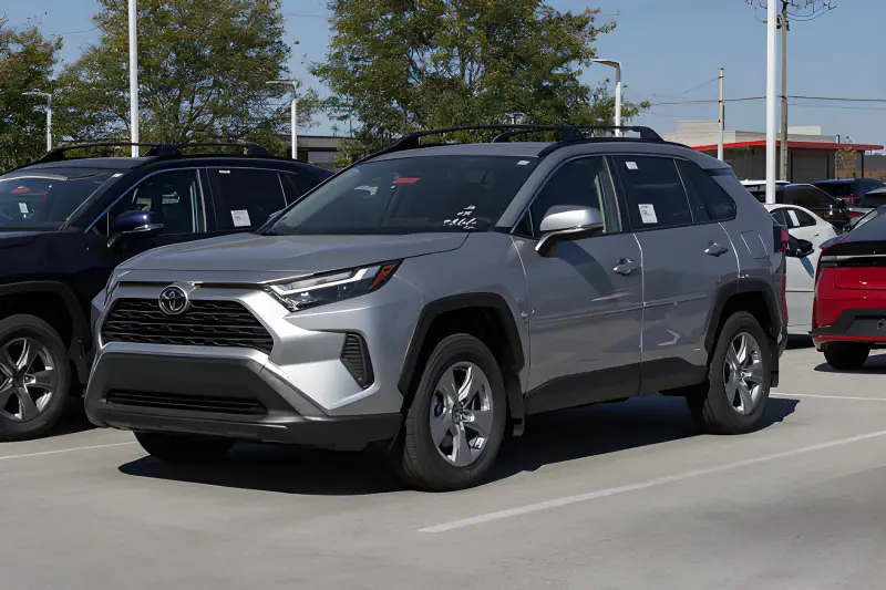 Best plug-in hybrid car 2026 — Toyota RAV4 Hybrid XLE AWD SUV front three-quarter view